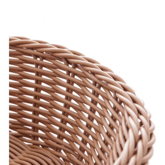 Cesta 21,8x6,5cm De Rattan Plástico Redonda